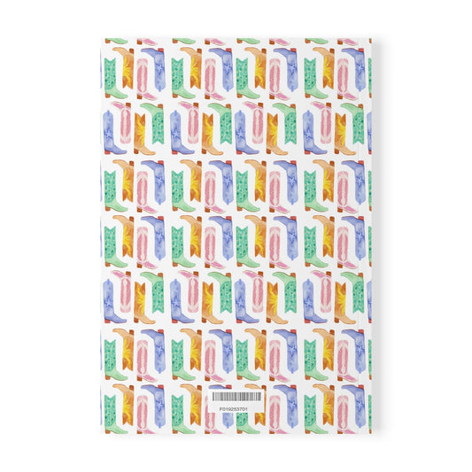 Watercolor Cowboy boots Softcover Notebook