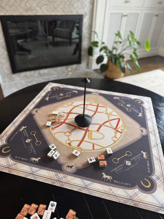 Saddles & Silk Mahjong Mat | The Equestrian