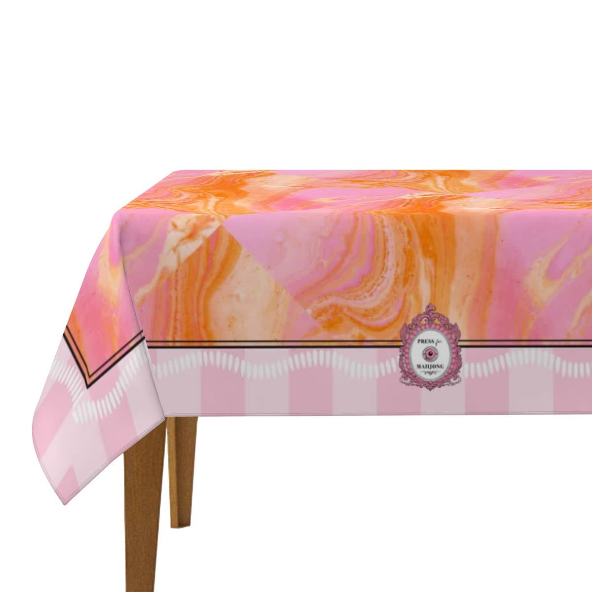 Champagne & Mahj Collection Tablecloth – 'Poppin’ Bottles'