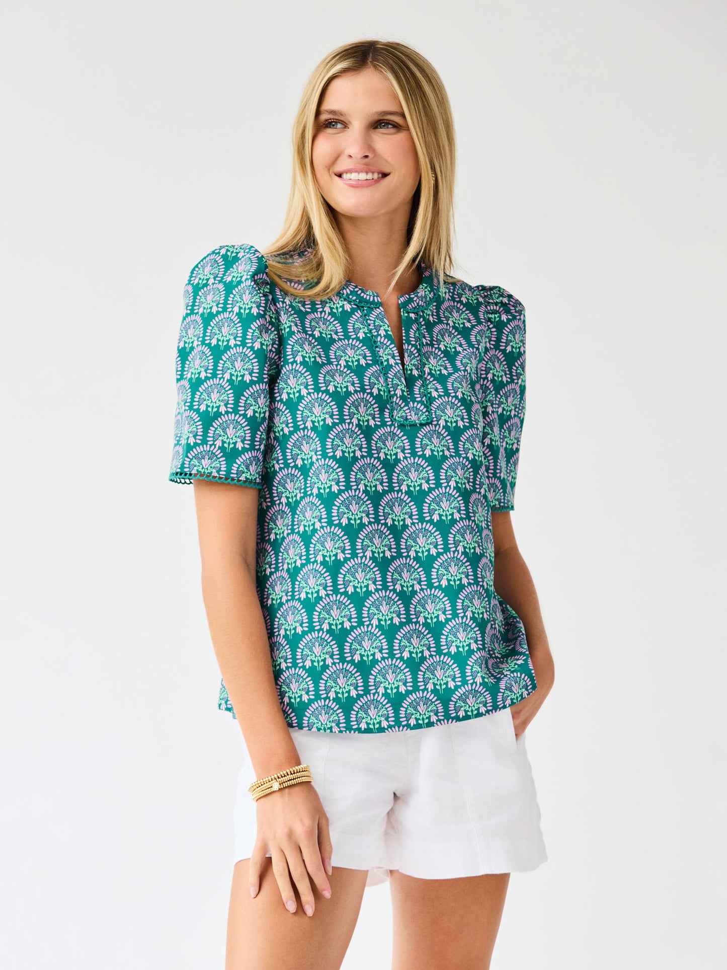 Adelyn Top | Sunshower Flora Ocean