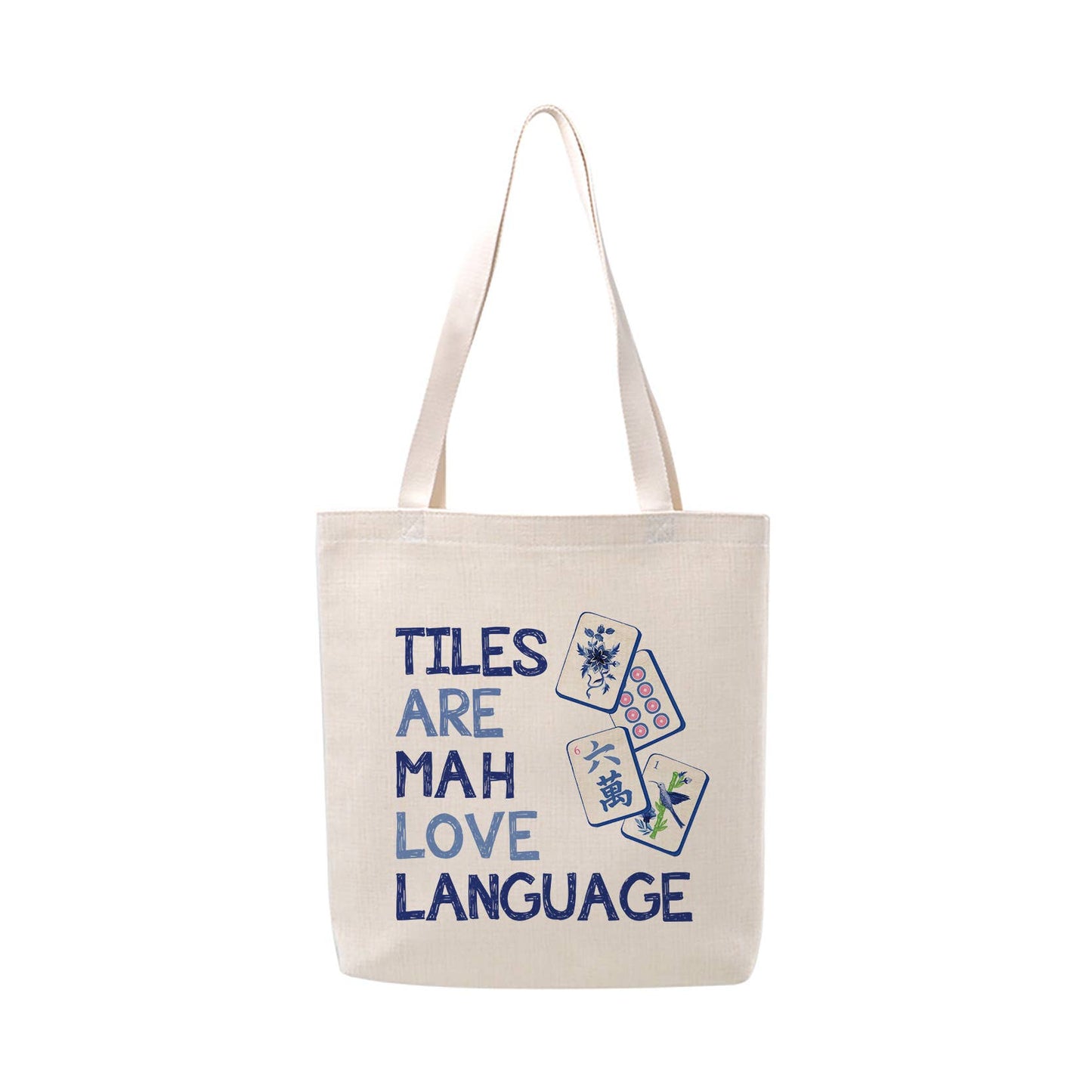Tiles Are Mah Love Language Mahjong Tote Bag – Canvas Bag