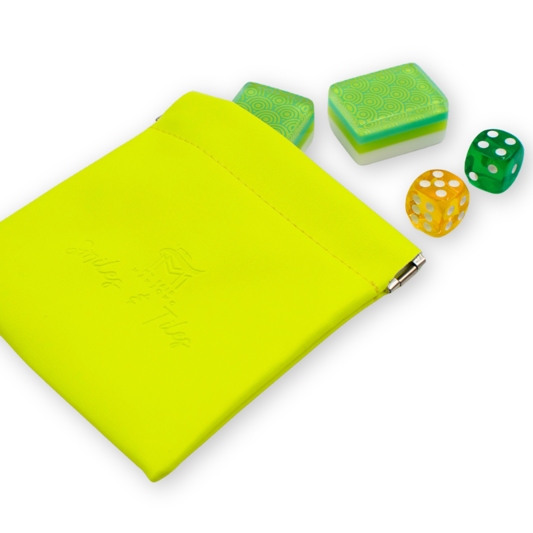 MFM Coin, Dice, Extra Mahjong Tile Pouch  |  4x4" Bag