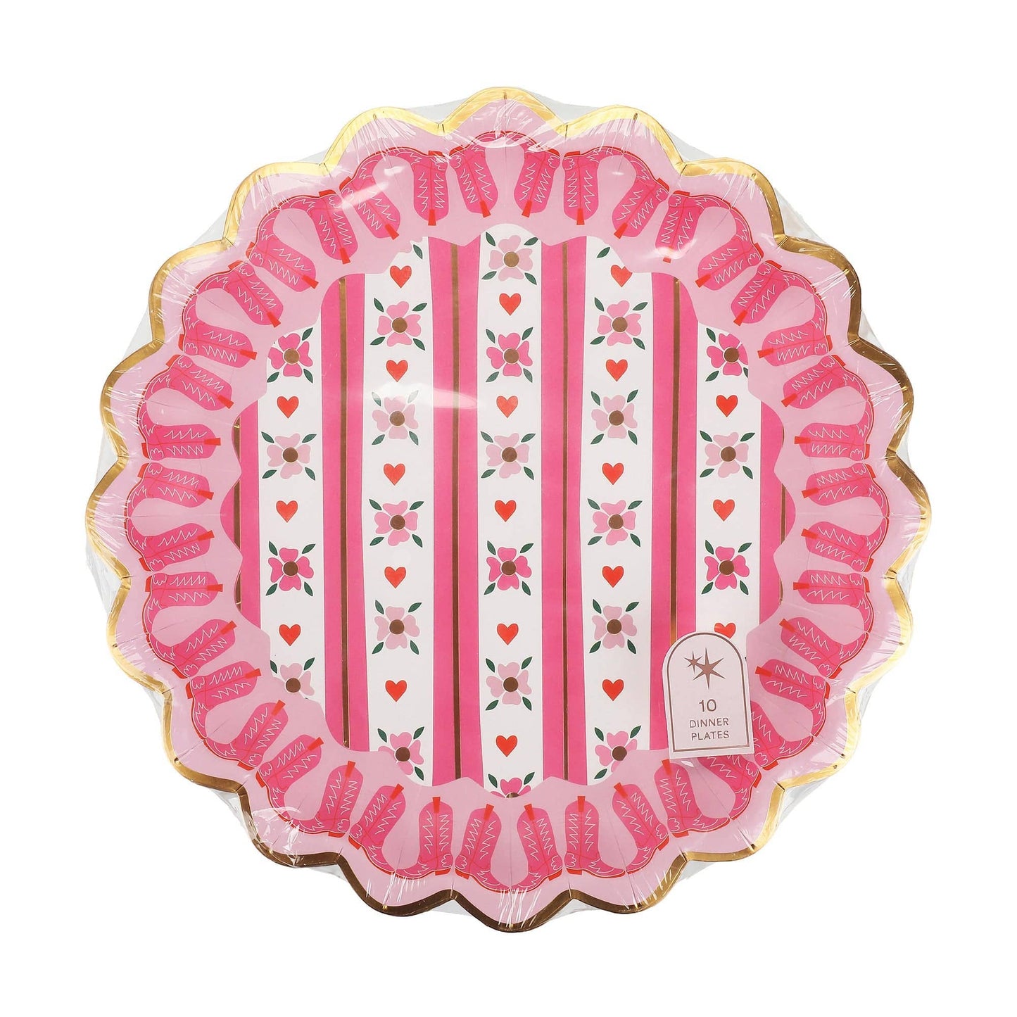 Boot Scoot Blooms Dinner Plates (10 ct)