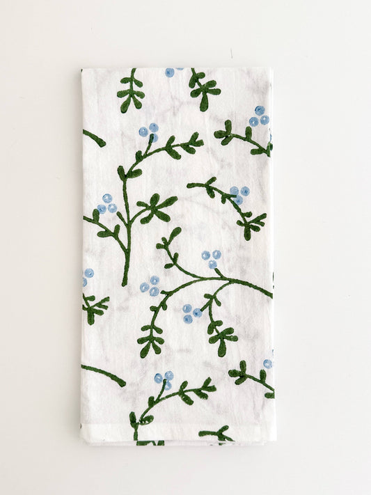 Table Throw - Winterberry, Sage & Uniform Blue