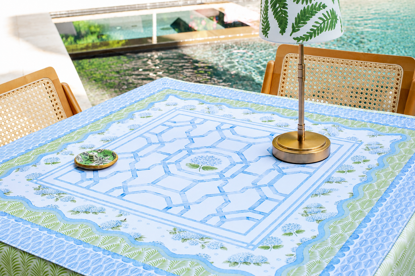 Anders Ruff Hamptons Hydrangea Mahjong Mat