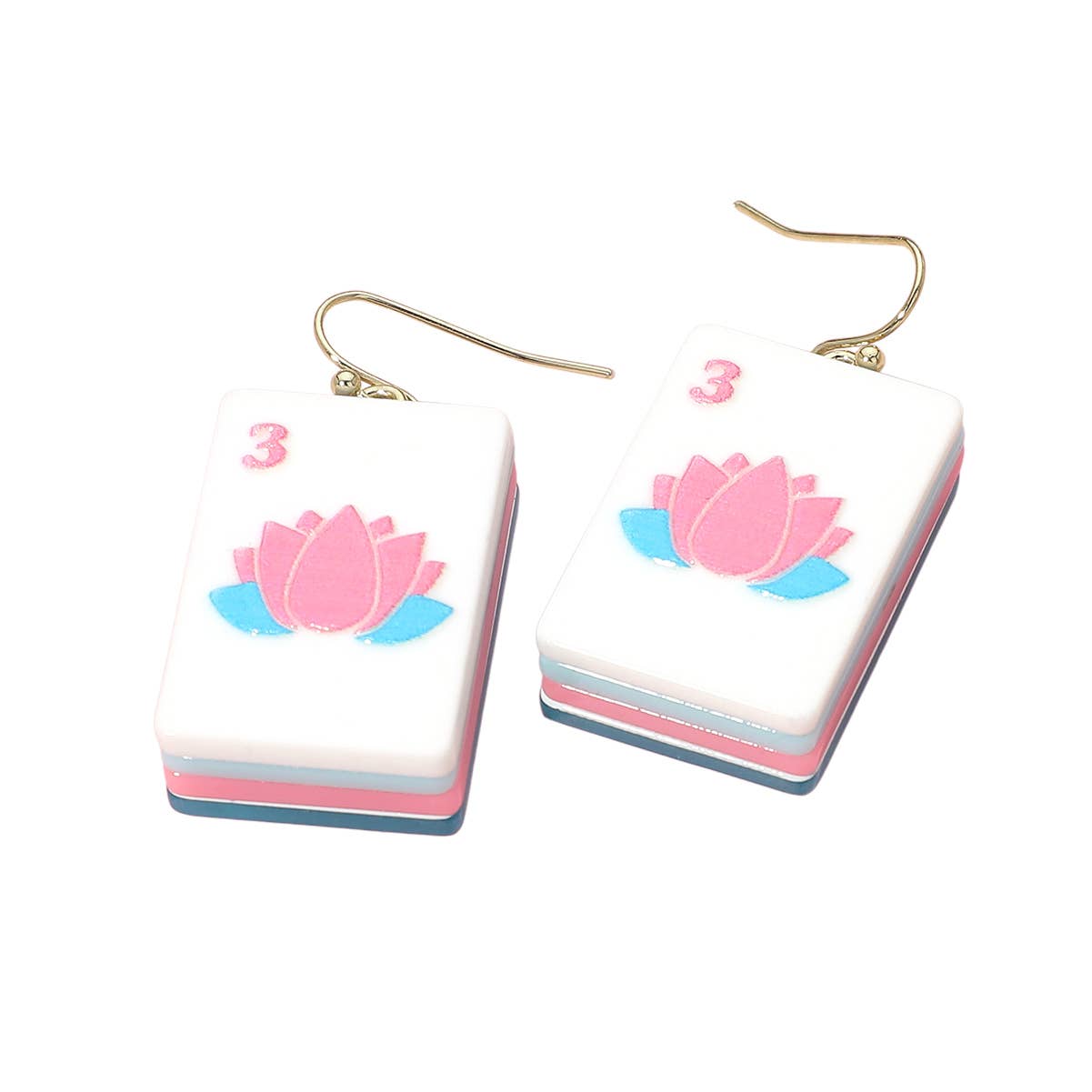 Mahjong Tile Drop Earrings