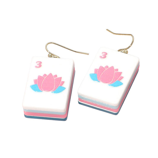 Mahjong Tile Drop Earrings