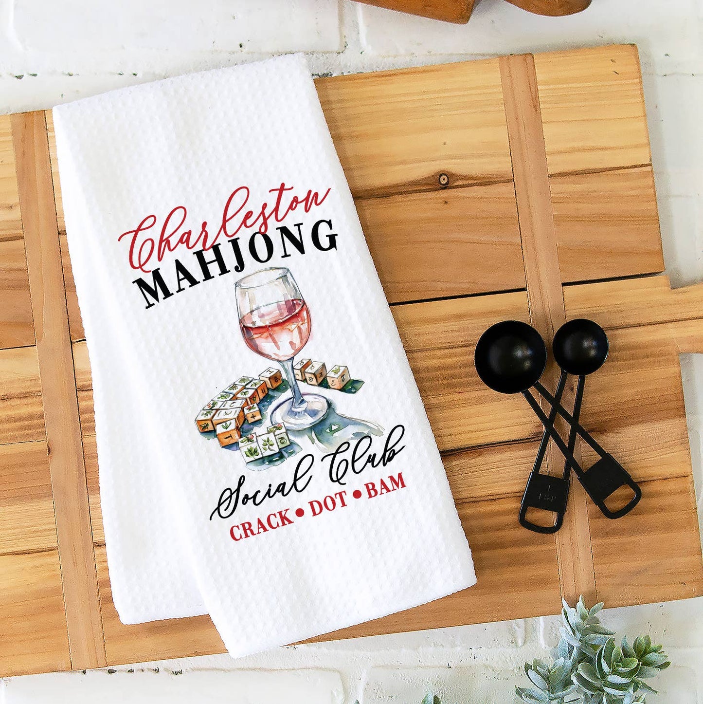 Custom Mahjong Social Club Towel, Mahjong Tile Game Decor