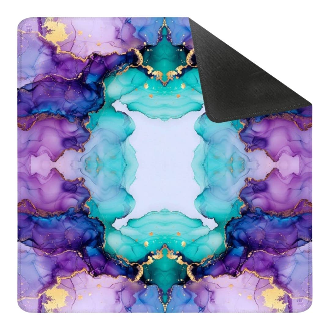 Anders Ruff Purple Aqua Mahjong Mat | Grand Marble Collection