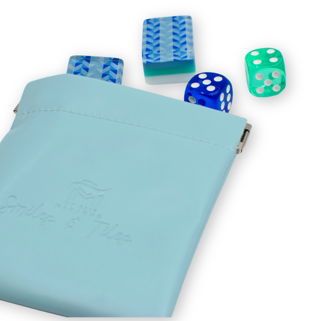 MFM Coin, Dice, Extra Mahjong Tile Pouch  |  4x4" Bag