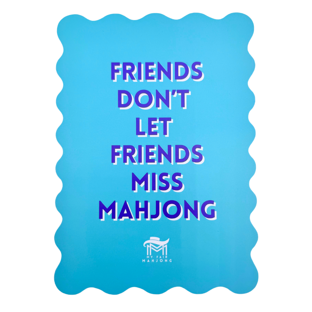MAHJONG SHUFFLE CARD  |  Scalloped Edges & Bright Colors