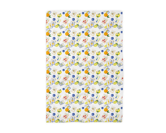 Mahjong Kitchen Towel Lemon Citrus Amalfi Summer Mahj