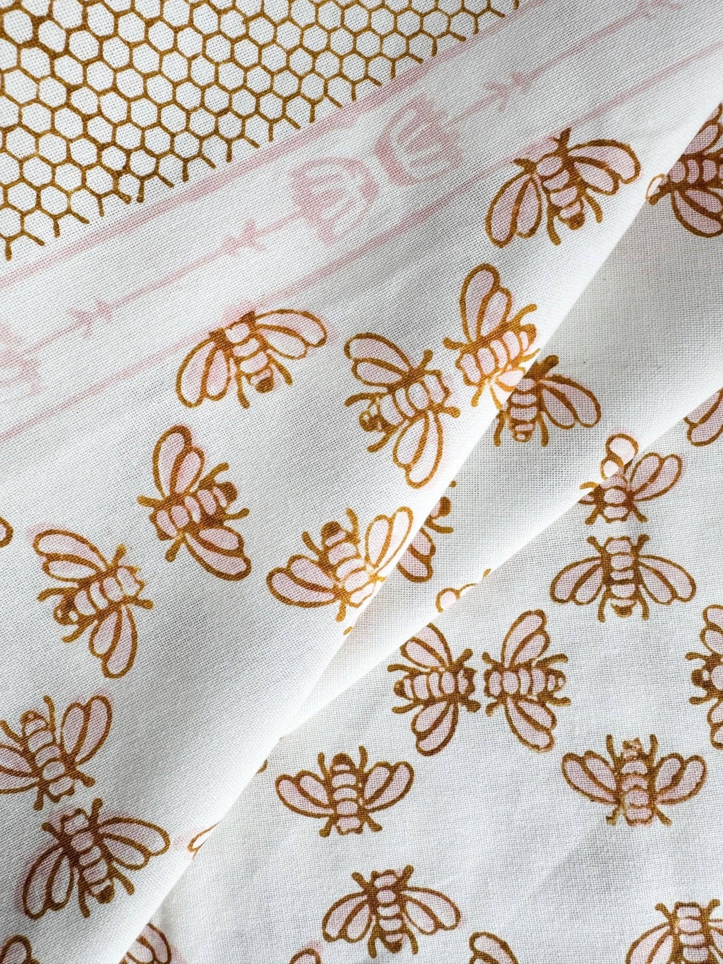 Table Throw - Honeybee - Rose & Mustard