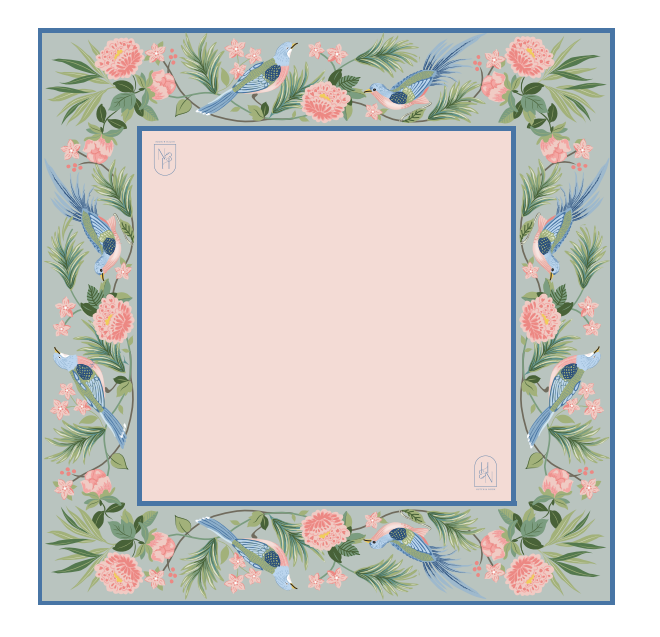 Hutch & Nook Mahjong Mat - Songbird Bloom