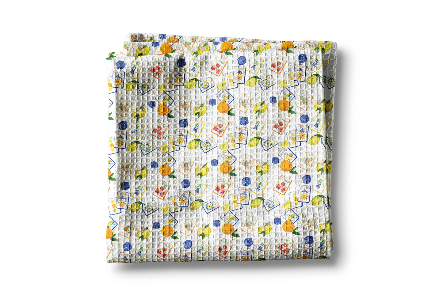 Mahjong Kitchen Towel Lemon Citrus Amalfi Summer Mahj