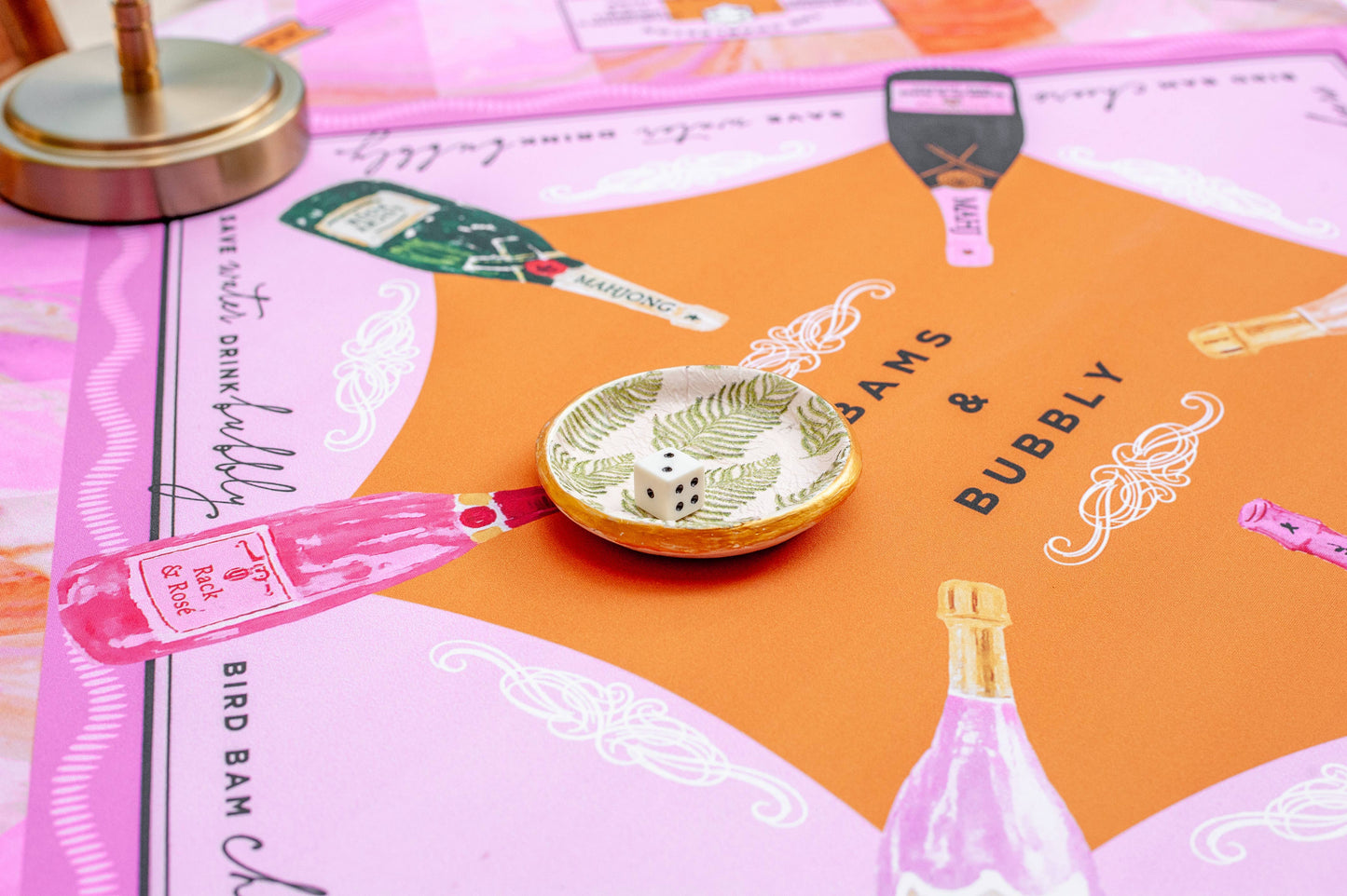 Bams & Bubbly Mahjong Mat | The Champagne & Mahj Travel Size