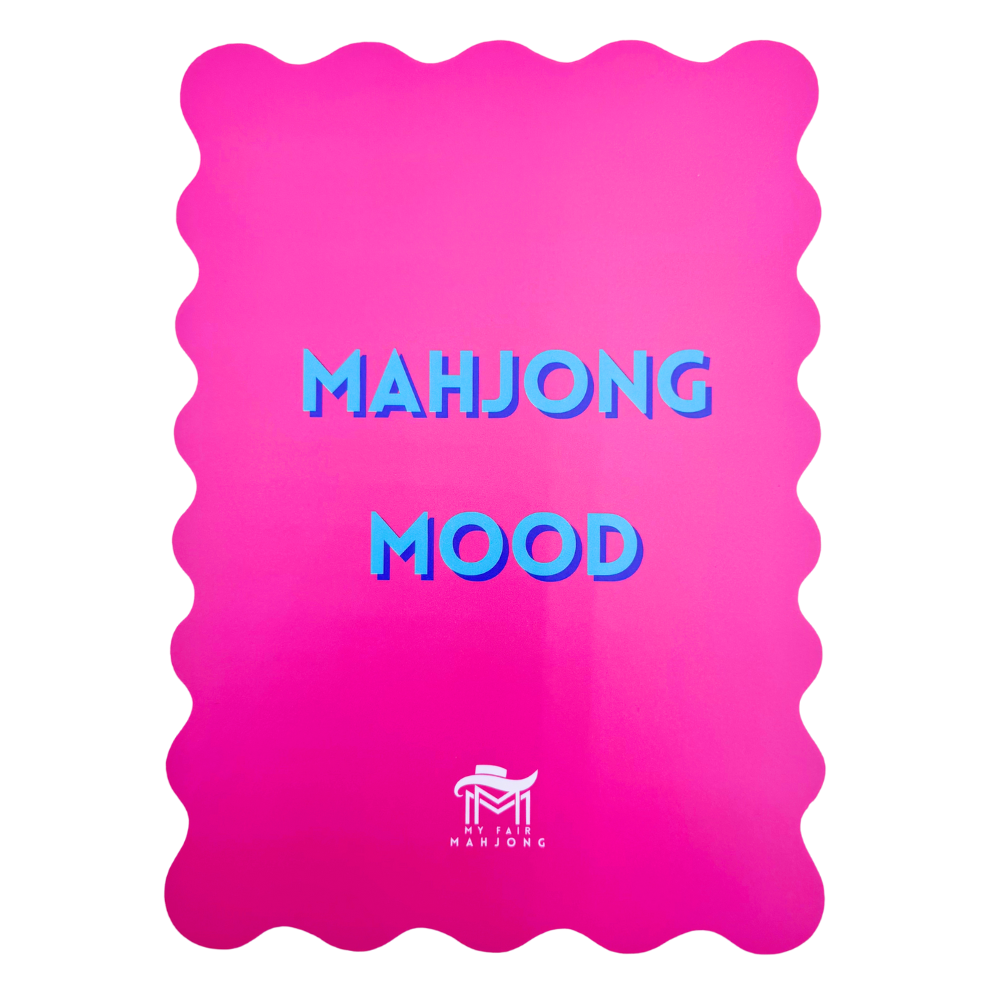 MAHJONG SHUFFLE CARD  |  Scalloped Edges & Bright Colors