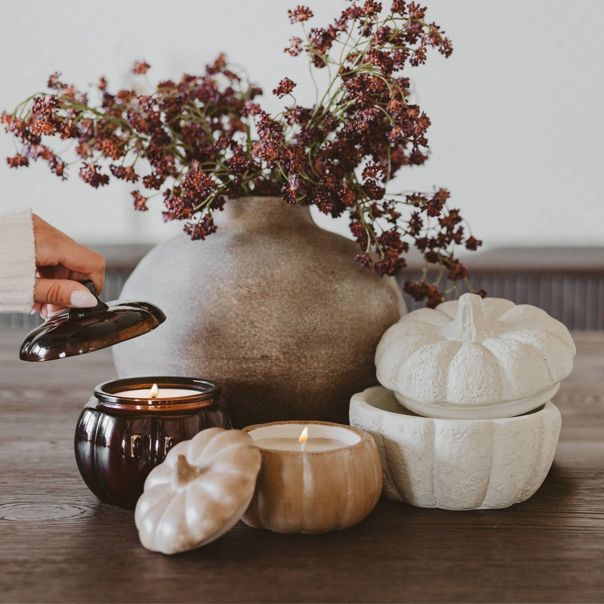 Sweet Water Decor - *NEW* Pumpkin Jar Soy Candle, 13.5 oz - Cashmere and Vanilla