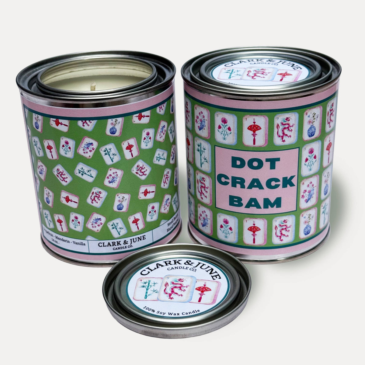 Mahjong Game Grapefruit - Mandarin - Vanilla 14oz Soy Candle