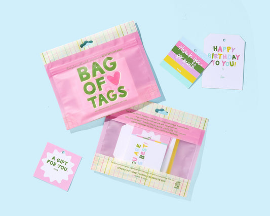 Resealable Bag of Tags w/ 24 Assorted Gift Tags - JCS Collab