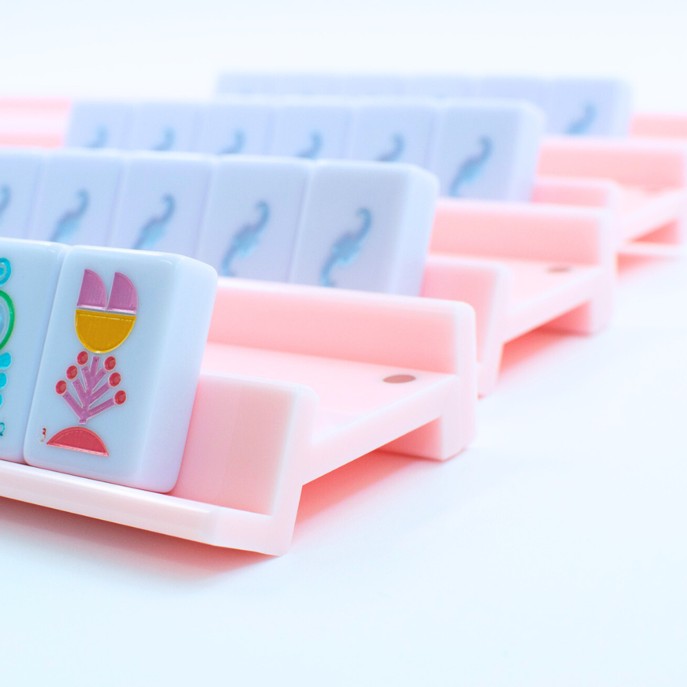 MFM MAHJONG RACKS | Premium Acrylic | 4 Racks + 4 Pushers