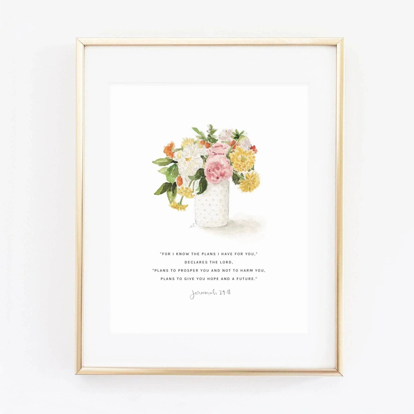 Jeremiah 29:11 bouquet scripture print