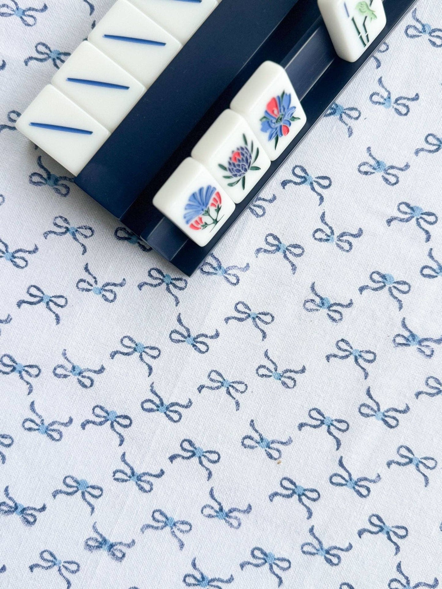 Table Throw - Bow, Navy & Uniform Blue