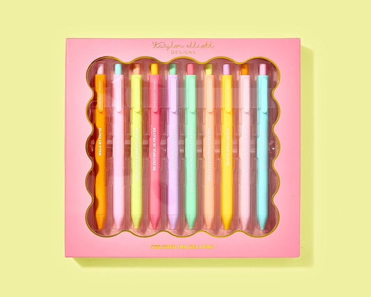 Gel Pen Set - Motivational - Faith - Asst Colors - 10 Pc Set