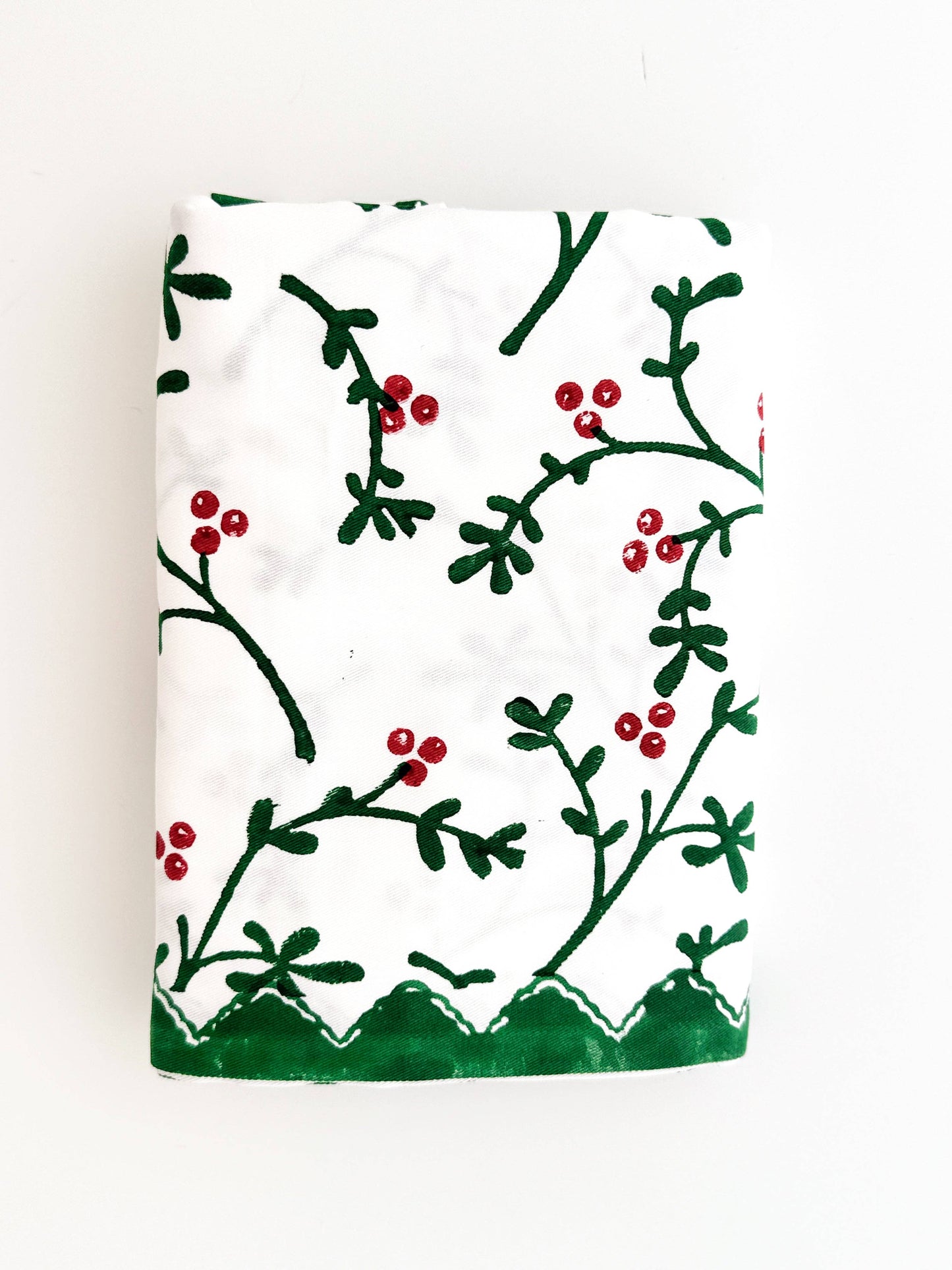 Table Throw - Winterberry, Evergreen & Red