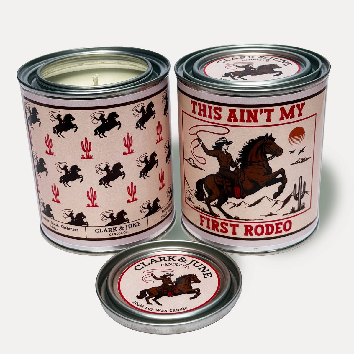 Rodeo Cowgirl Amber - Musk - Cashmere 14oz Candle Western
