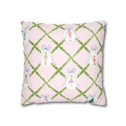Nutcracker Ballet Velvet Pillow Cover