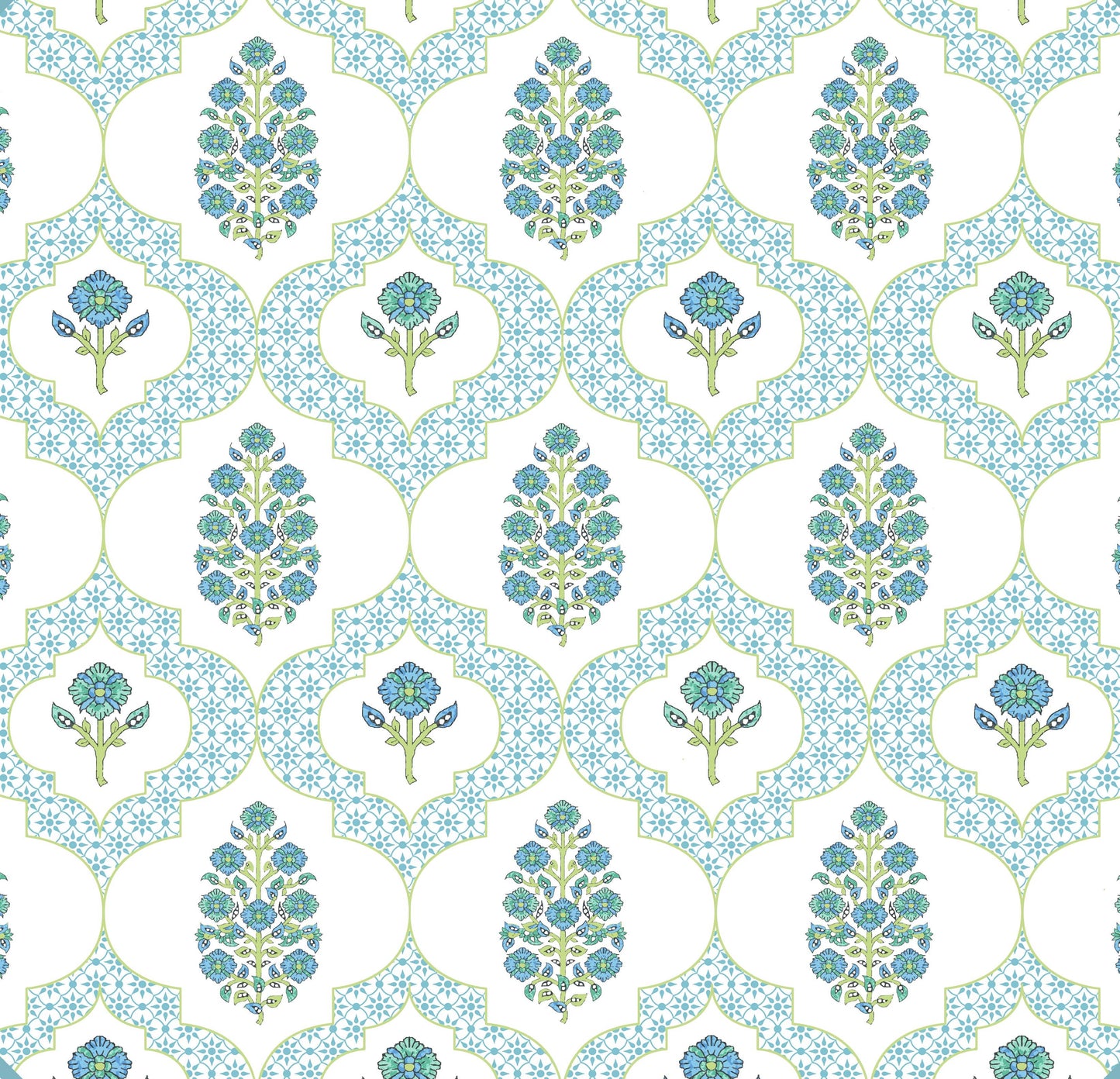 INDIENNES MAHJONG AND GAME TABLECLOTH ~ BLUE