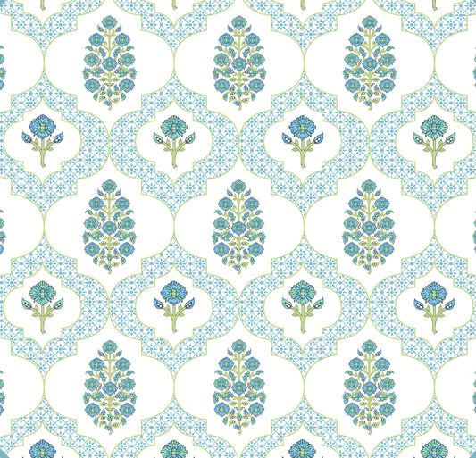 INDIENNES MAHJONG AND GAME TABLECLOTH ~ BLUE