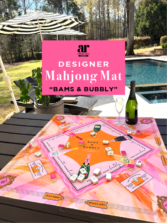 Bams & Bubbly Mahjong Mat | The Champagne & Mahj Travel Size