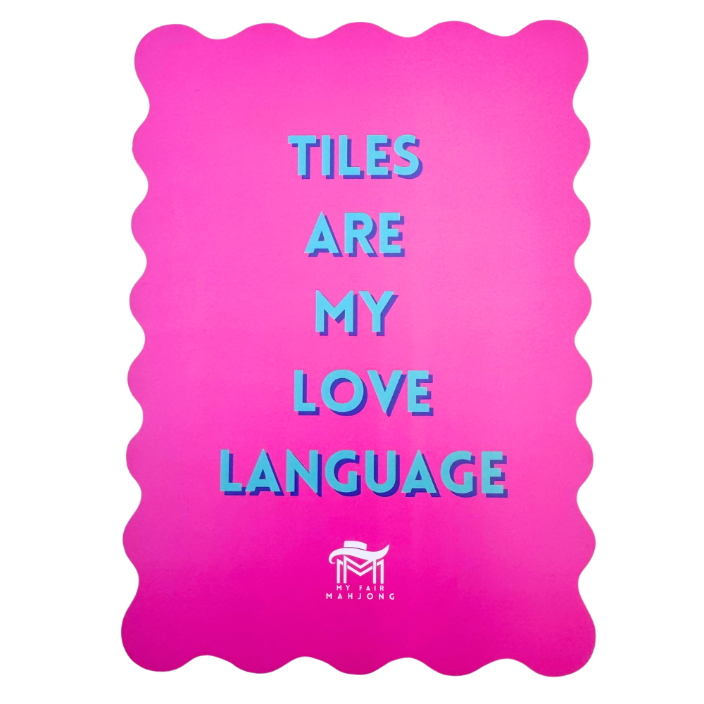 MAHJONG SHUFFLE CARD  |  Scalloped Edges & Bright Colors