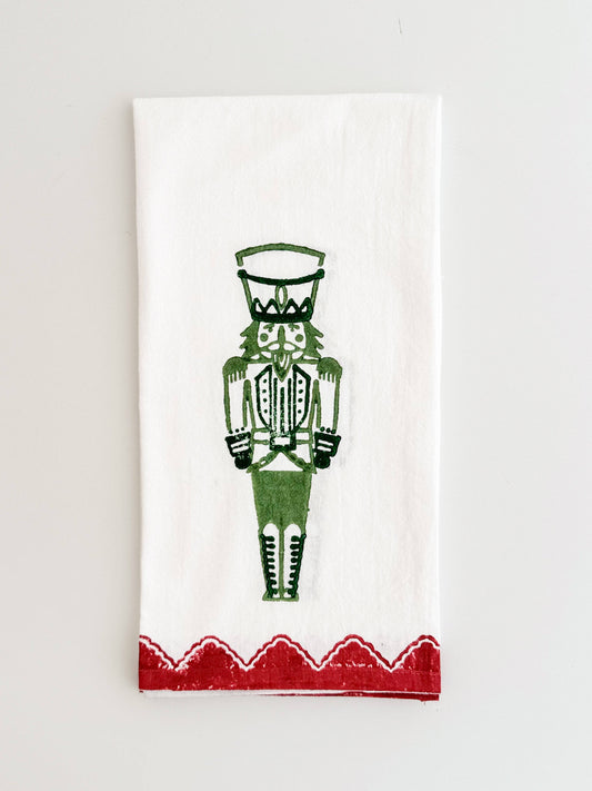 Tea Towel - Nutcracker, Evergreen & Red