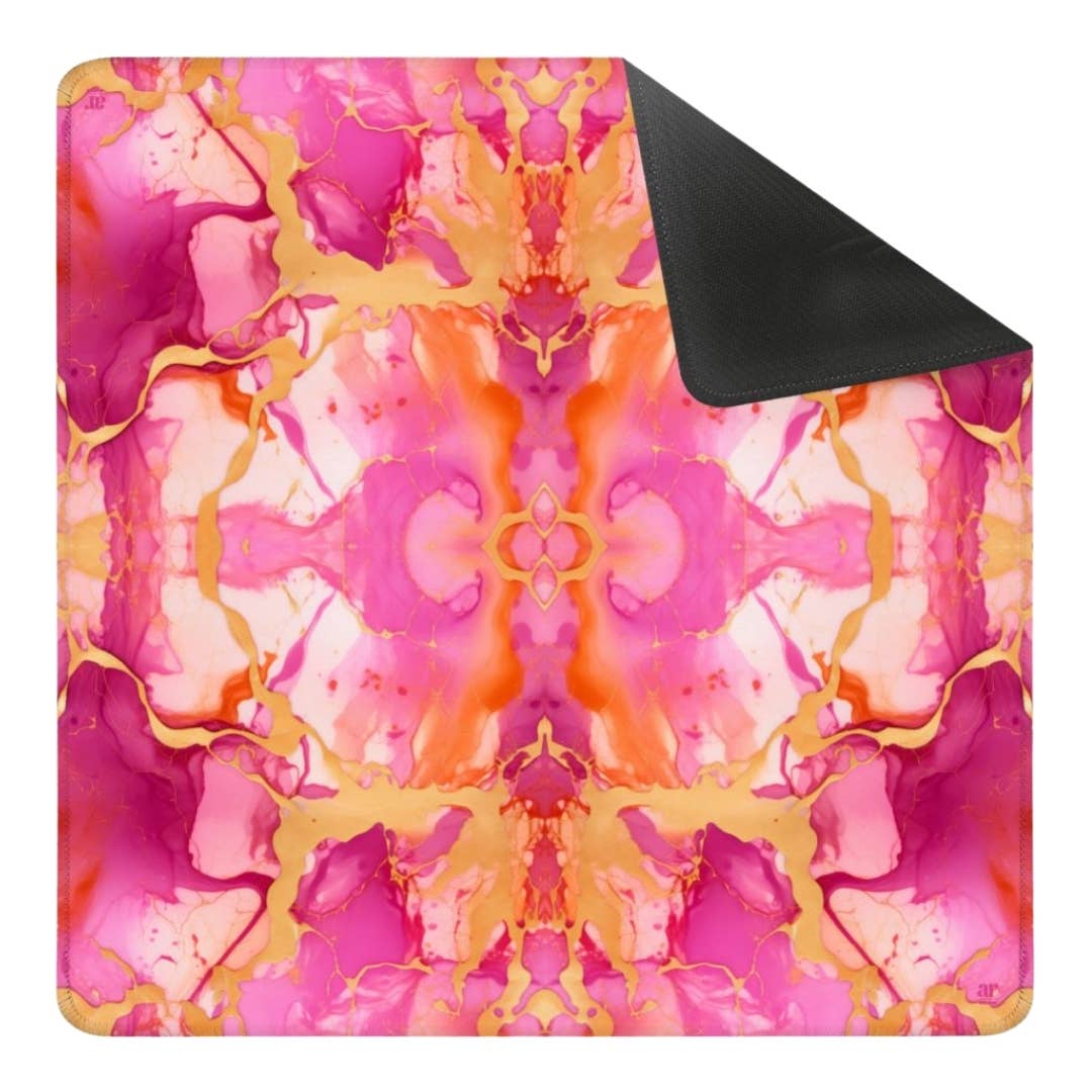 Golden Pink Mahjong Mat | The Grand Marble Collection