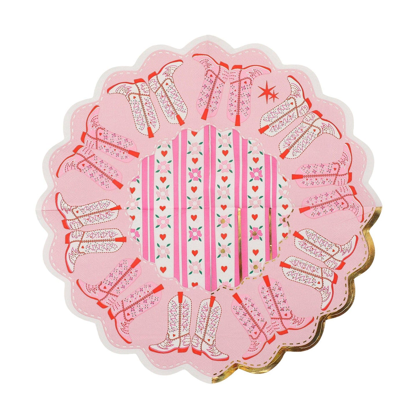 Boot Scoot Blooms Diecut Dessert Napkins (20 ct)