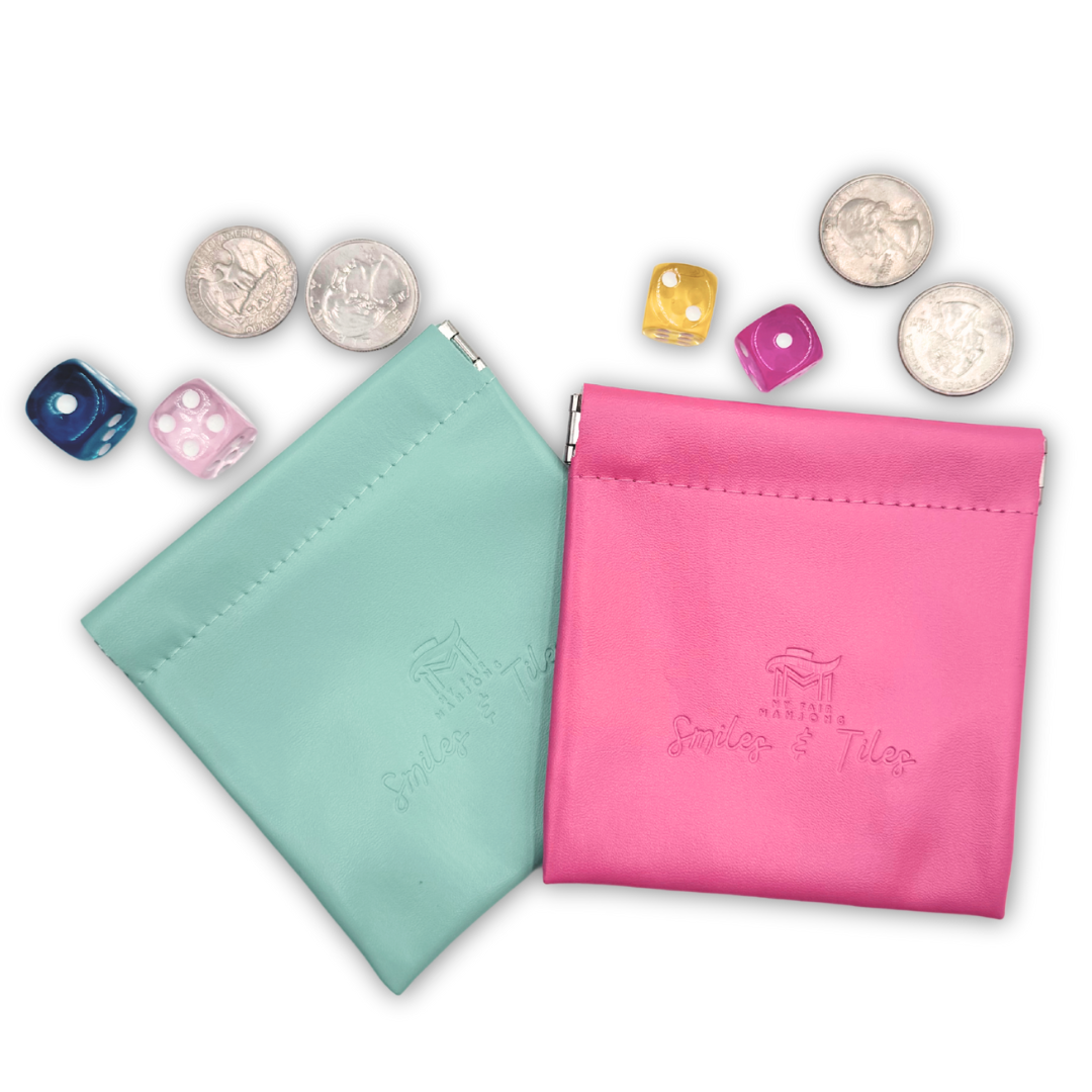 MFM Coin, Dice, Extra Mahjong Tile Pouch  |  4x4" Bag
