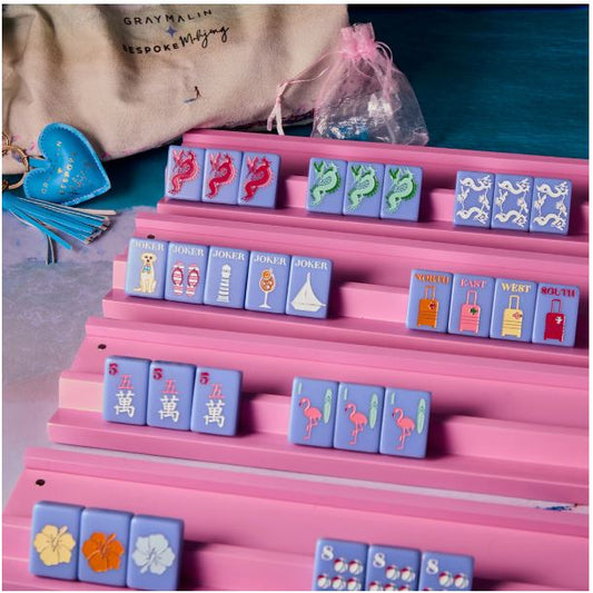 Bespoke Mahjong x Gray Malin | Cabana Blue Tiles