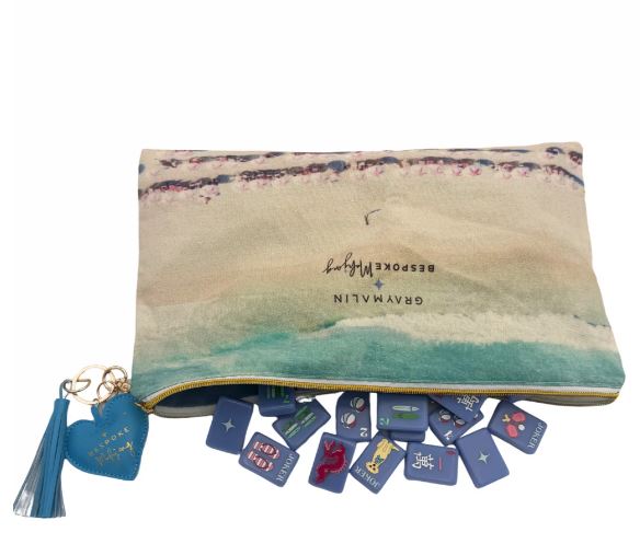 Bespoke Mahjong x Gray Malin | Cabana Blue Tiles