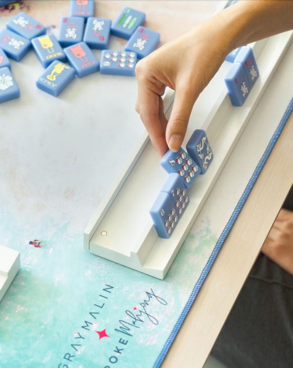 Bespoke Mahjong x Gray Malin | Cabana Blue Tiles