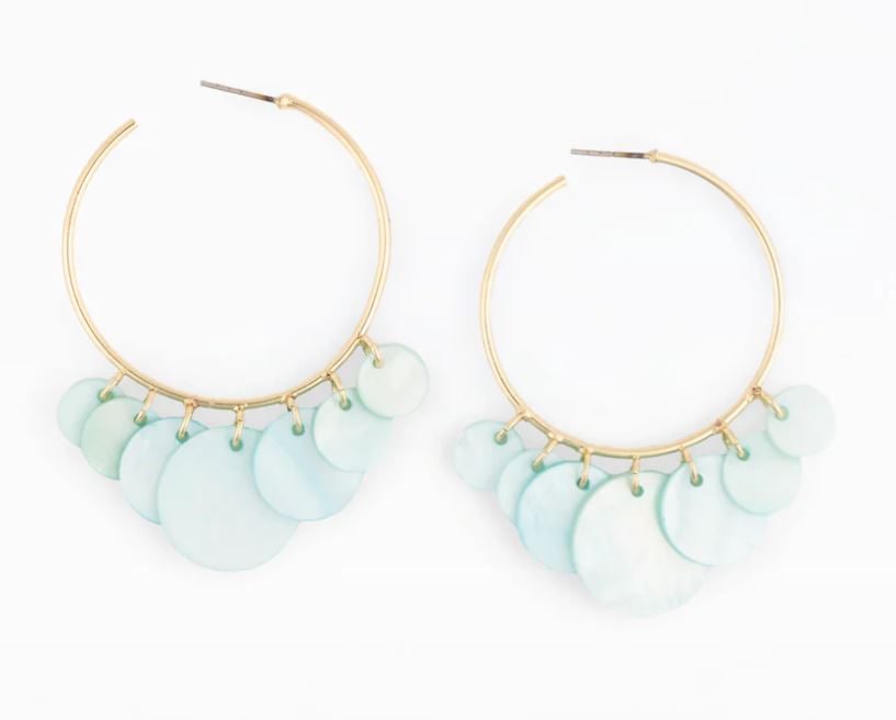 MM Marina Blue Hoop Earrings