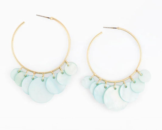 MM Marina Blue Hoop Earrings