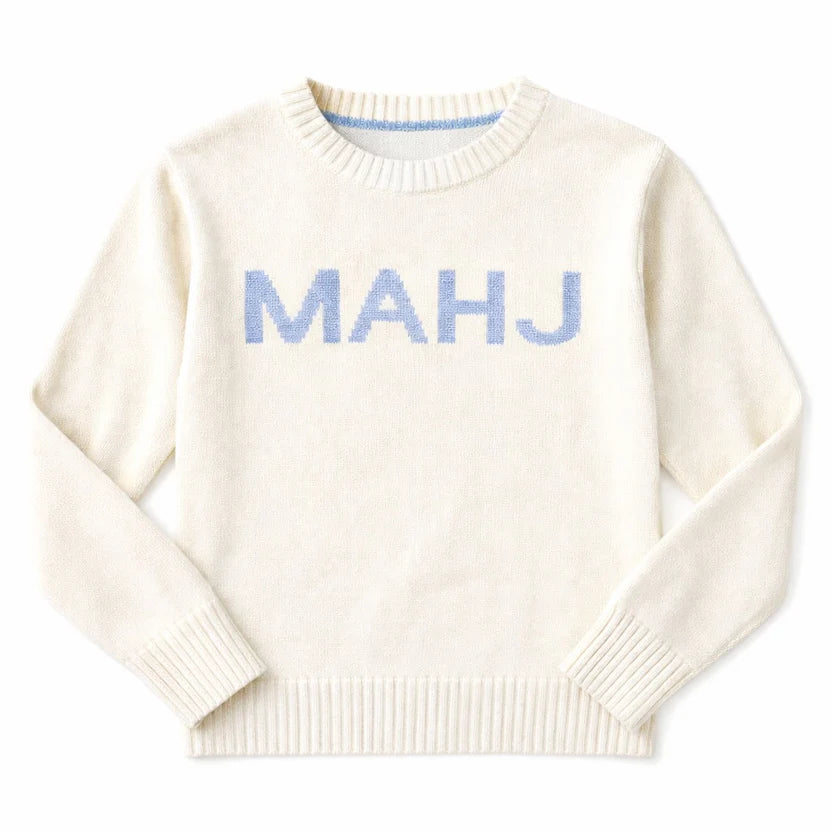 MAHJ Sweater - White Long Sleeve