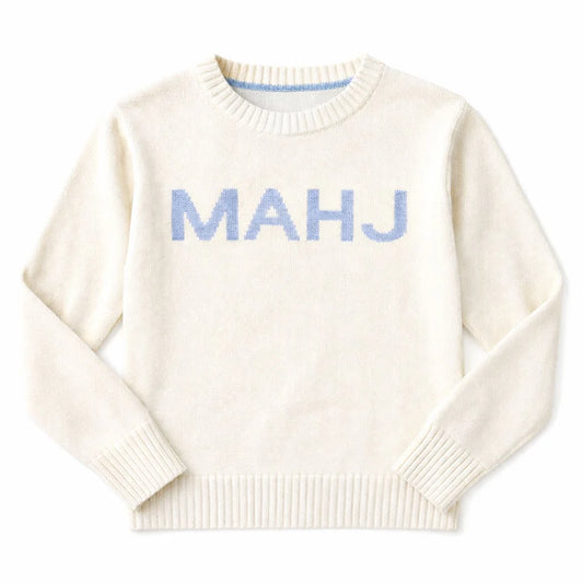 MAHJ Sweater - White Long Sleeve