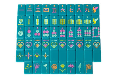 Peace Love Mahjong Totally Teal Tiles