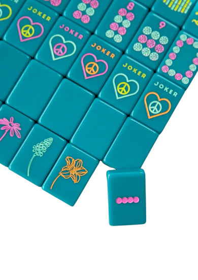 Peace Love Mahjong Totally Teal Tiles