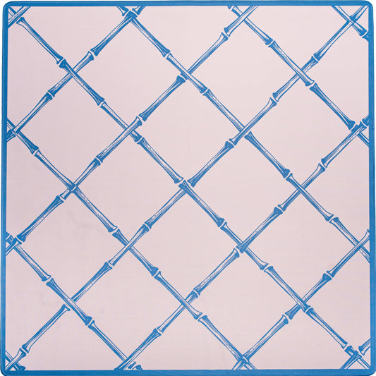 MAHJONG GAME MAT: TRELLIS IN PETAL PINK