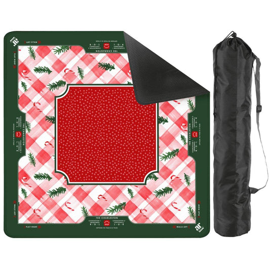 Anders Ruff Candy Cane Lane Holiday Mahjong Mat | Christmas